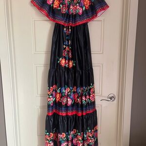TEEN Floral Off-Shoulder Maxi Dress Multicolor NWT Teen Dress